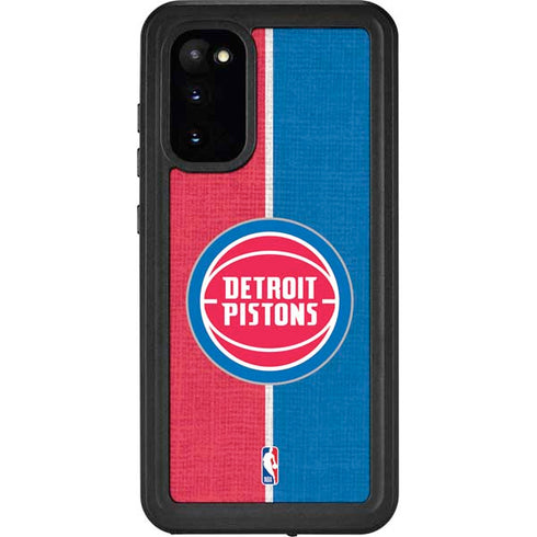 NBA Detroit Pistons Canvas Galaxy S20 Waterproof Case