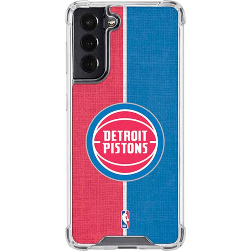 NBA Detroit Pistons Canvas Galaxy S22 Clear Case