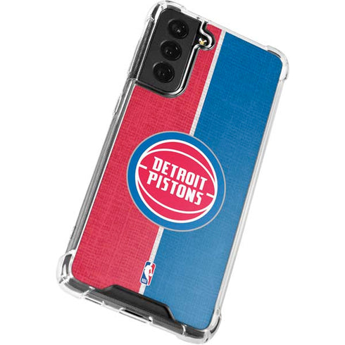 NBA Detroit Pistons Canvas Galaxy S22 Clear Case