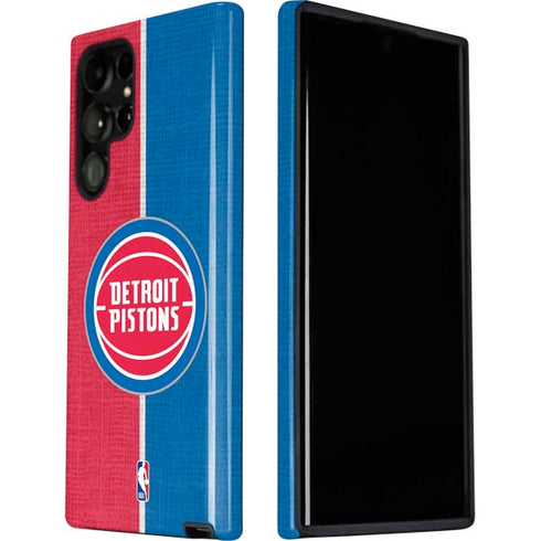 NBA Detroit Pistons Canvas Galaxy S22 Ultra Pro Case