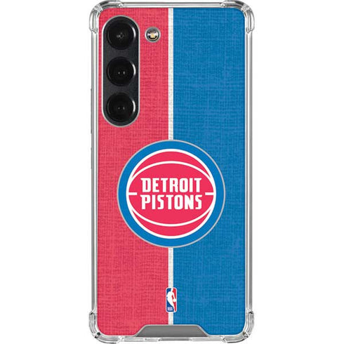 NBA Detroit Pistons Canvas Galaxy S23 Clear Case