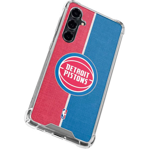 NBA Detroit Pistons Canvas Galaxy S23 FE Clear Case