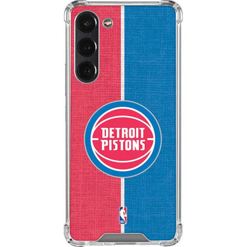 NBA Detroit Pistons Canvas Galaxy S23 Plus Clear Case