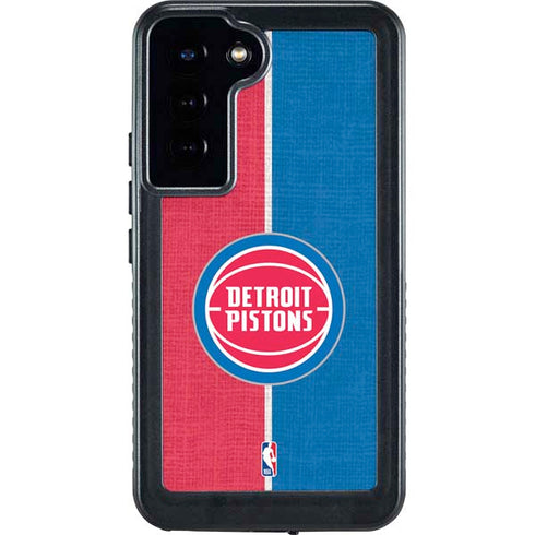 NBA Detroit Pistons Canvas Galaxy S23 Plus Waterproof Case