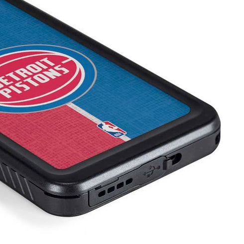 NBA Detroit Pistons Canvas Galaxy S23 Plus Waterproof Case