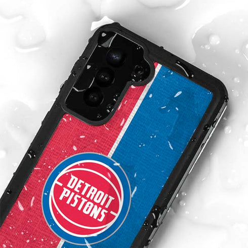 NBA Detroit Pistons Canvas Galaxy S23 Plus Waterproof Case