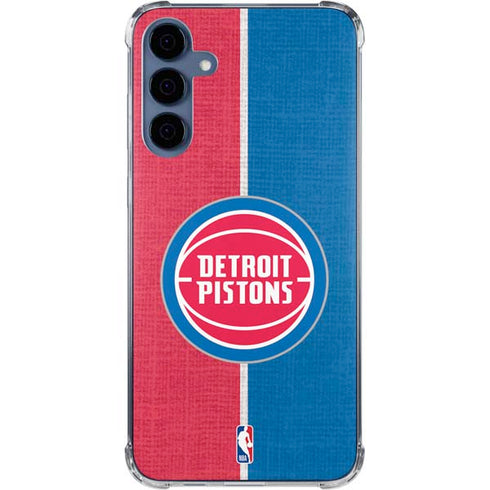 NBA Detroit Pistons Canvas Galaxy S24 Clear Case