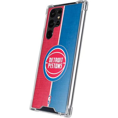 NBA Detroit Pistons Canvas Galaxy S24 Ultra Clear Case