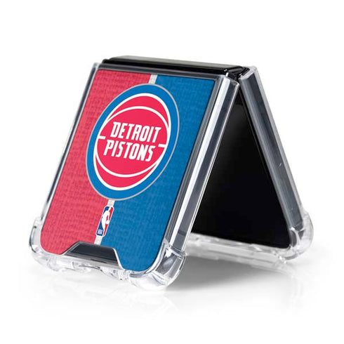 NBA Detroit Pistons Canvas Galaxy Z Flip5 5G Clear Case