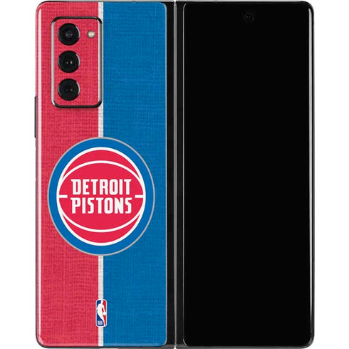 NBA Detroit Pistons Canvas Galaxy Z Fold2 5G Skin
