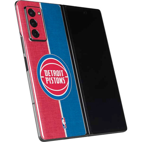 NBA Detroit Pistons Canvas Galaxy Z Fold2 5G Skin