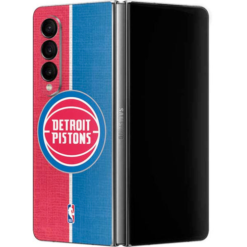 NBA Detroit Pistons Canvas Galaxy Z Fold4 5G Skin