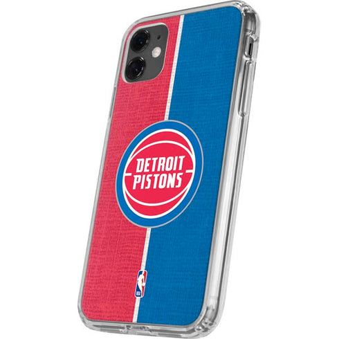 NBA Detroit Pistons Canvas iPhone 11 Clear Case
