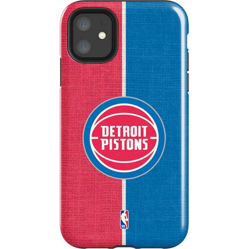 NBA Detroit Pistons Canvas iPhone 11 Impact Case