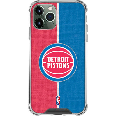 NBA Detroit Pistons Canvas iPhone 11 Pro Max Clear Case