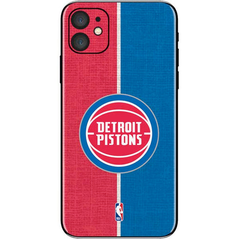 NBA Detroit Pistons Canvas iPhone 11 Skin