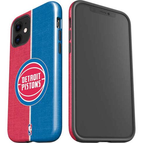 NBA Detroit Pistons Canvas iPhone 12 Impact Case