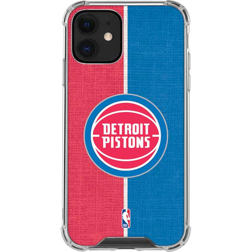 NBA Detroit Pistons Canvas iPhone 12 Mini Clear Case