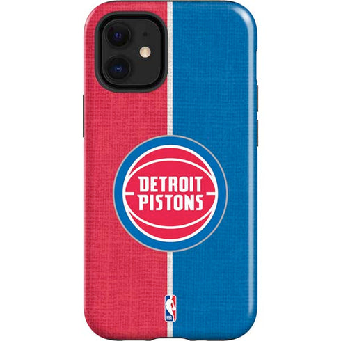 NBA Detroit Pistons Canvas iPhone 12 Mini Impact Case