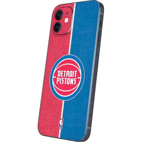 NBA Detroit Pistons Canvas iPhone 12 Mini Skin