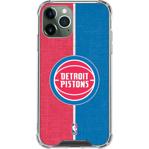 NBA Detroit Pistons Canvas iPhone 12 Pro Max Clear Case