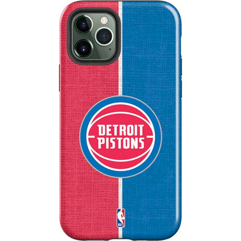 NBA Detroit Pistons Canvas iPhone 12 Pro Max Impact Case