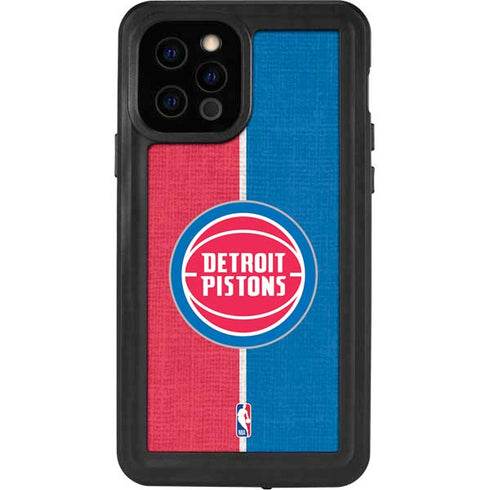 NBA Detroit Pistons Canvas iPhone 12 Pro Waterproof Case