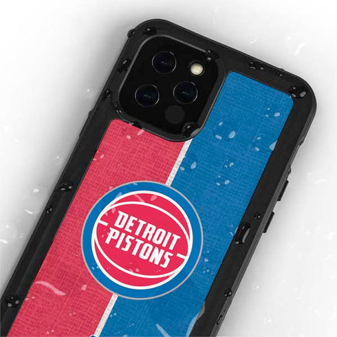 NBA Detroit Pistons Canvas iPhone 12 Pro Waterproof Case