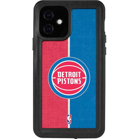 NBA Detroit Pistons Canvas iPhone 12 Waterproof Case