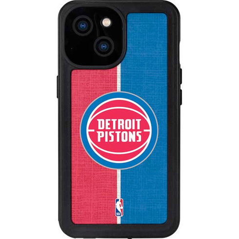 NBA Detroit Pistons Canvas iPhone 13 Mini Waterproof Case
