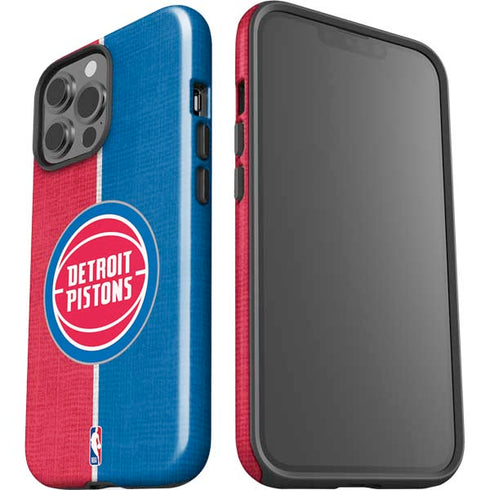 NBA Detroit Pistons Canvas iPhone 13 Pro Max Impact Case