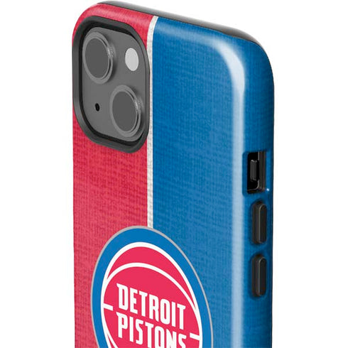 NBA Detroit Pistons Canvas iPhone 15 Plus Impact Case