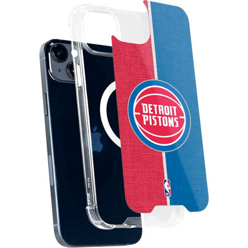 NBA Detroit Pistons Canvas iPhone 15 Plus MagSafe Case