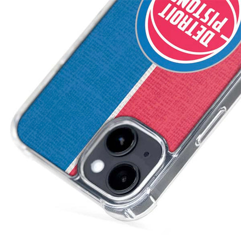 NBA Detroit Pistons Canvas iPhone 15 Plus MagSafe Case