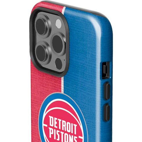 NBA Detroit Pistons Canvas iPhone 15 Pro Impact Case