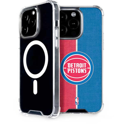 NBA Detroit Pistons Canvas iPhone 15 Pro MagSafe Case
