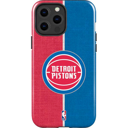 NBA Detroit Pistons Canvas iPhone 15 Pro Max Impact Case