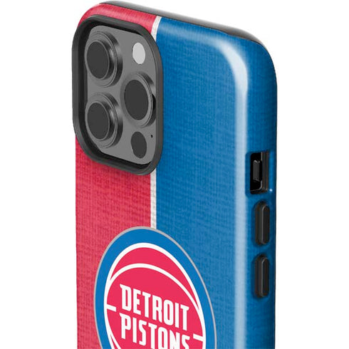 NBA Detroit Pistons Canvas iPhone 15 Pro Max Impact Case