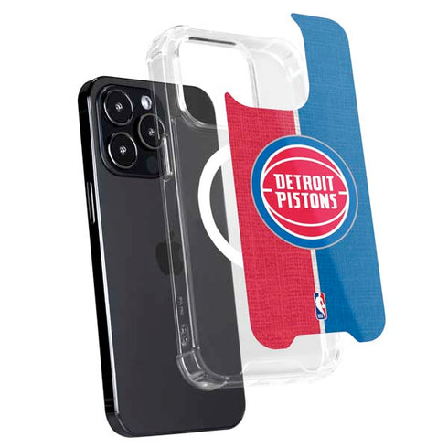 NBA Detroit Pistons Canvas iPhone 15 Pro Max MagSafe Case