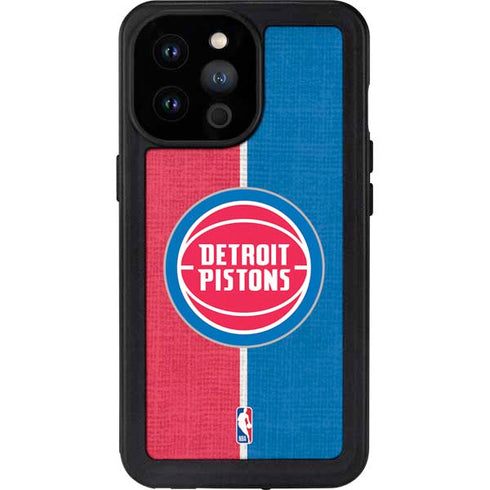 NBA Detroit Pistons Canvas iPhone 14 Pro Max Waterproof Case