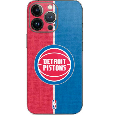 NBA Detroit Pistons Canvas iPhone 14 Pro Skin