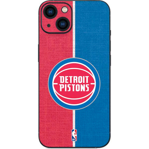 NBA Detroit Pistons Canvas iPhone 14 Skin