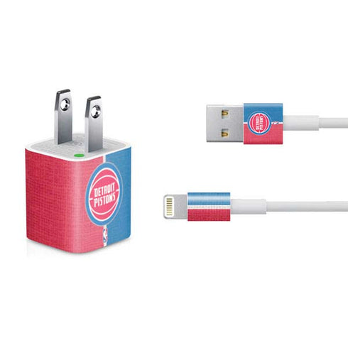 NBA Detroit Pistons Canvas iPhone Charger (5W USB) Skin