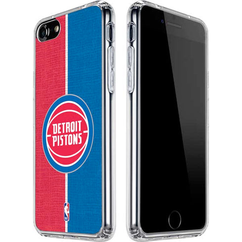 NBA Detroit Pistons Canvas iPhone SE (2nd & 3rd Gen) Clear Case