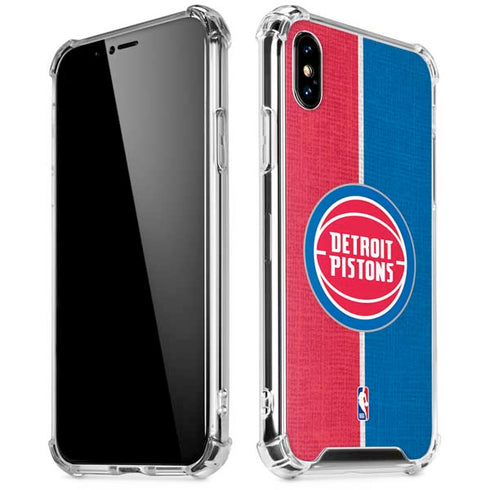 NBA Detroit Pistons Canvas iPhone XS Max Clear Case