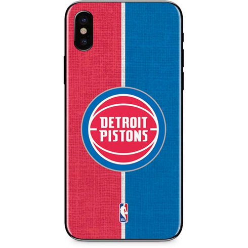 NBA Detroit Pistons Canvas iPhone XS Skin