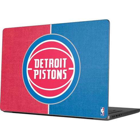 NBA Detroit Pistons Canvas MacBook Pro 14in (2021-24) Skin