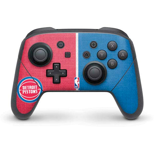 NBA Detroit Pistons Canvas Nintendo Switch Pro Controller Skin