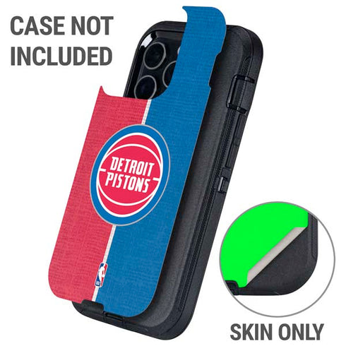 NBA Detroit Pistons Canvas Otterbox Defender iPhone Skin