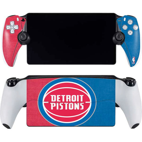 NBA Detroit Pistons Canvas PlayStation Portal Remote Player Skin
